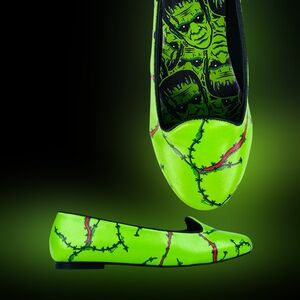 Stange Cult Frankenstein Green Flats, Size 9
